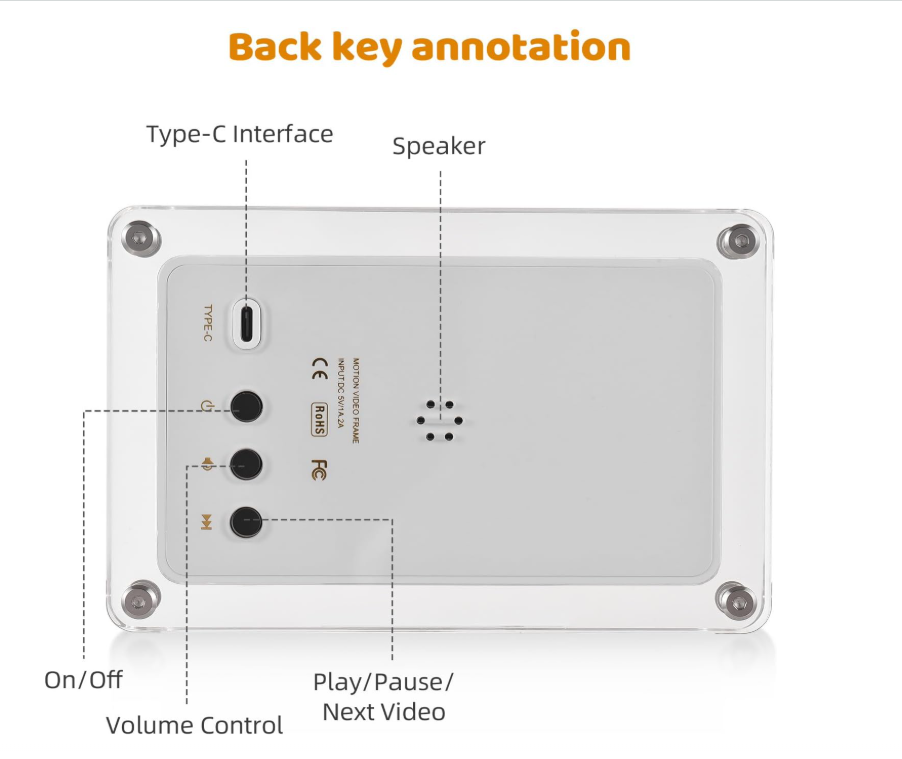 Digital Picture Frame Photo/Music/Video Player