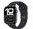 Apple Watch Series 10 GPS 46 mm Simsiyah Kasa Akıllı Saat ve Siyah Spor Kordon - M/L. Fitness Takibi, EKG uygulaması, Hep Açık Retina Ekran, Suya Dayanıklı Tasarım