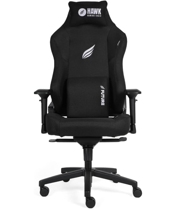 Hawk Gaming Chair Future Black Fabric Gaming Chair (Black)